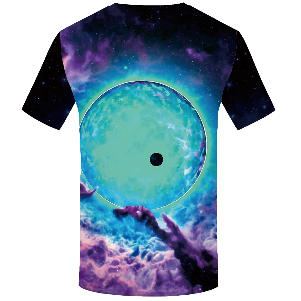Бренд KYKU Галактическая космическая футболка Мужская Футболка Harajuku с принтом