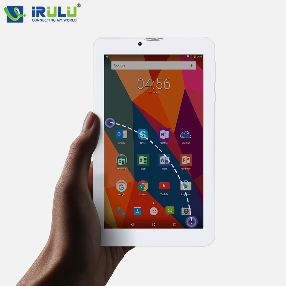 IRULU X67 Tablet 3g Phablet Телефонный звонок сим карты 1024x600 ips 7 дюймов 4 ядра 16 ГБ двойной