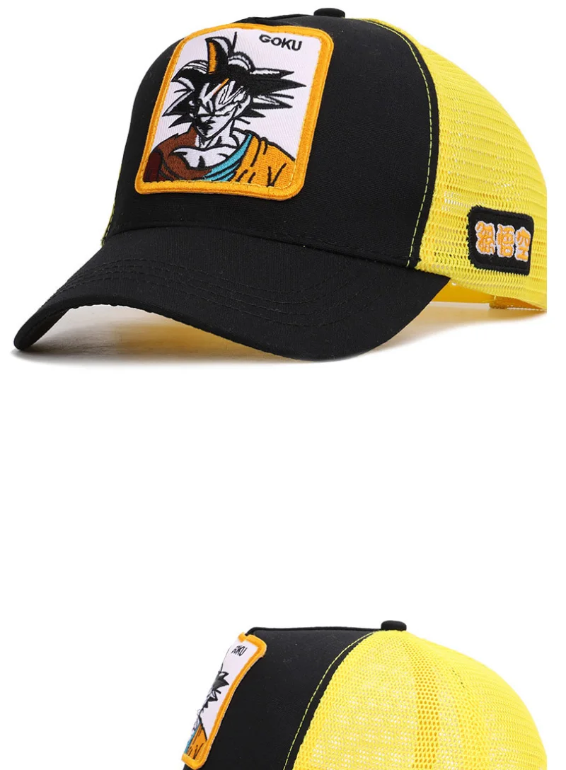 Dragon Ball Goku бейсбольная кепка s для мужчин и женщин Snapback Хип-Хоп Кепка летняя Bone gorra hombre Регулируемая Кепка для водителя грузовика сетчатая Кепка для папы CZX7