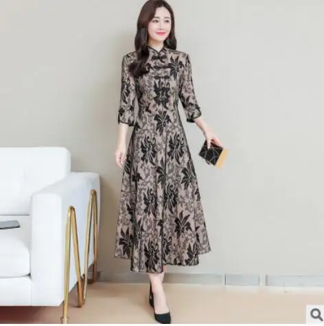 Современное китайское платье Cheongsam Qipao онлайн Китайский магазин женский халат De Soiree японское кимоно Ao Dai вьетнамское платье ff1664 L - Цвет: 2