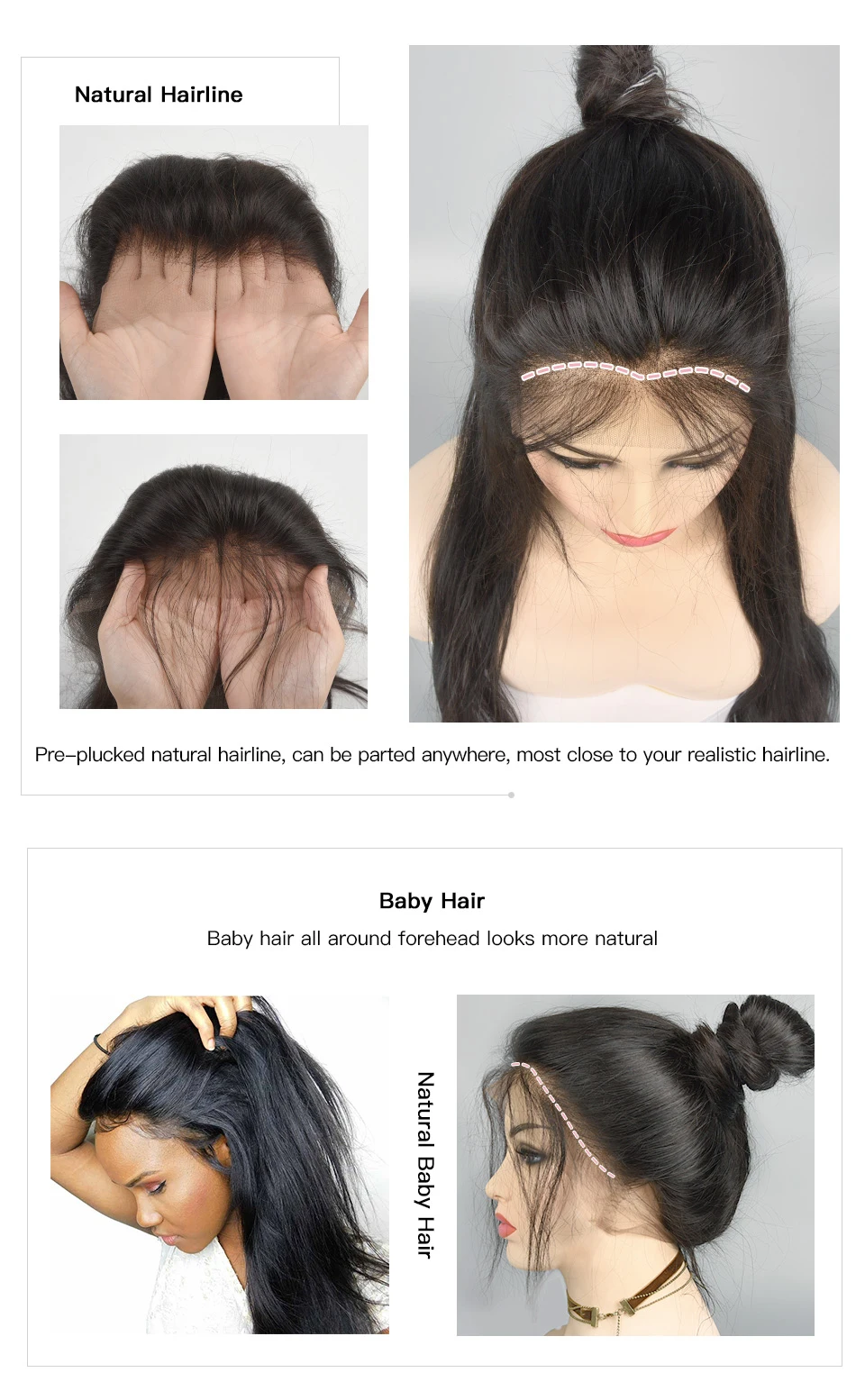 Rosabeauty, 28, 30 дюймов, длинные 360, кружевные передние парики, предварительно выщипанные с детскими волосами, бразильские прямые 13x6, кружевные передние парики из человеческих волос