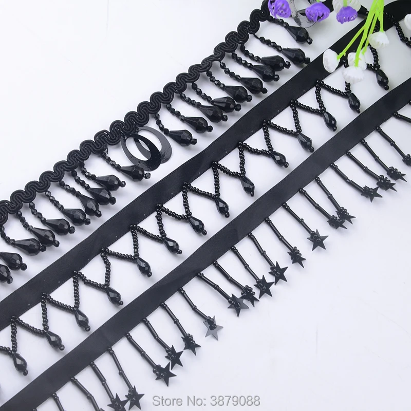 2 ярда/партия европейский стиль занавес швейная отделка кисточка кружево ткань