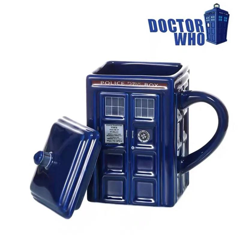 Doctor Who кофейные кружки Tadis полицейская коробка чашки и кружки ручная роспись аниме классное украшение большая емкость посуда для напитков