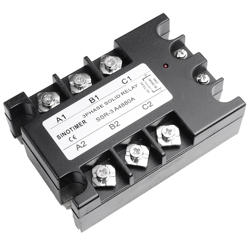 80A 3 фазы твердотельные реле SSR контроллер Услуги A4880A AC-AC 30-480V переменный ток