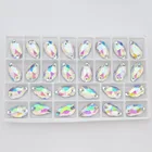 Оптовая продажа, стразы с двумя отверстиями для свадьбы, 11x18 мм, 140 шт., бесплатная доставка, R007