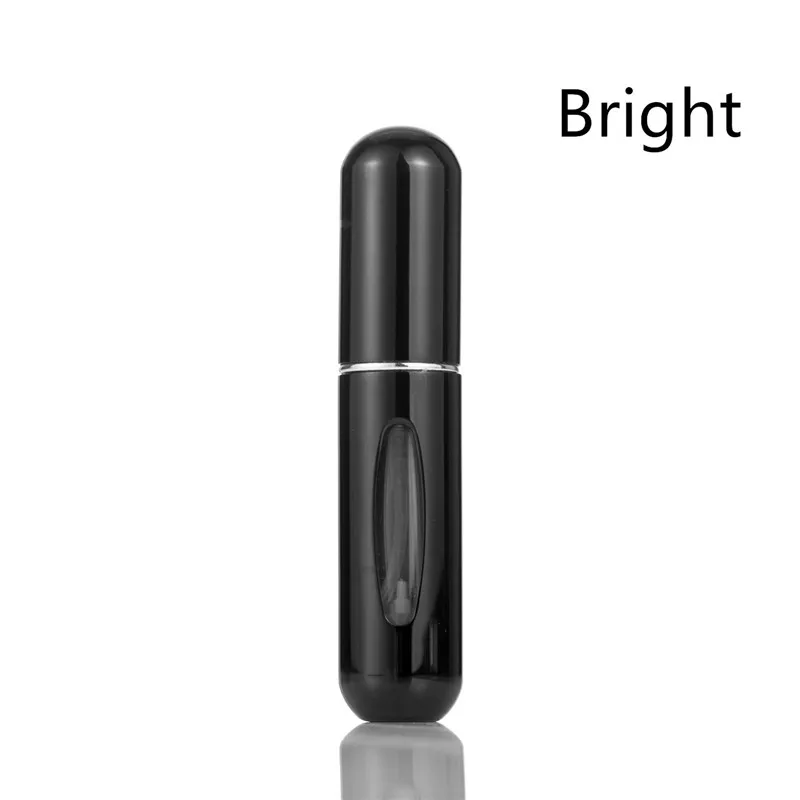 Bright Black 5 мл многоразовый мини флакон-спрей для духов, Алюминиевый распылитель, портативный косметический контейнер для путешествий, флакон для духов, баночки для макияжа - Цвет: Bright Black