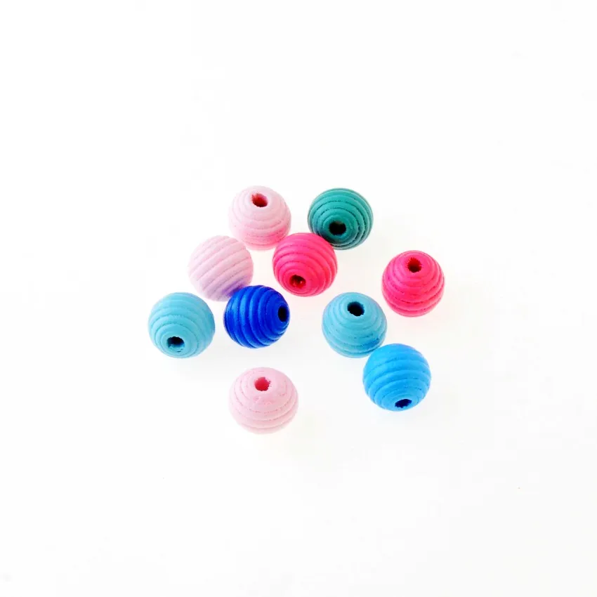 100 шт., круглые бусины для детского творчества, 14 х13 мм