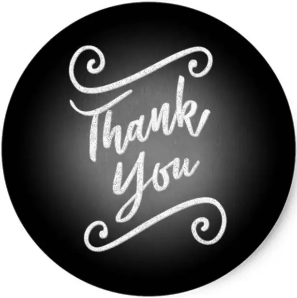 

1.5inch Chalkboard Thank You Sticker