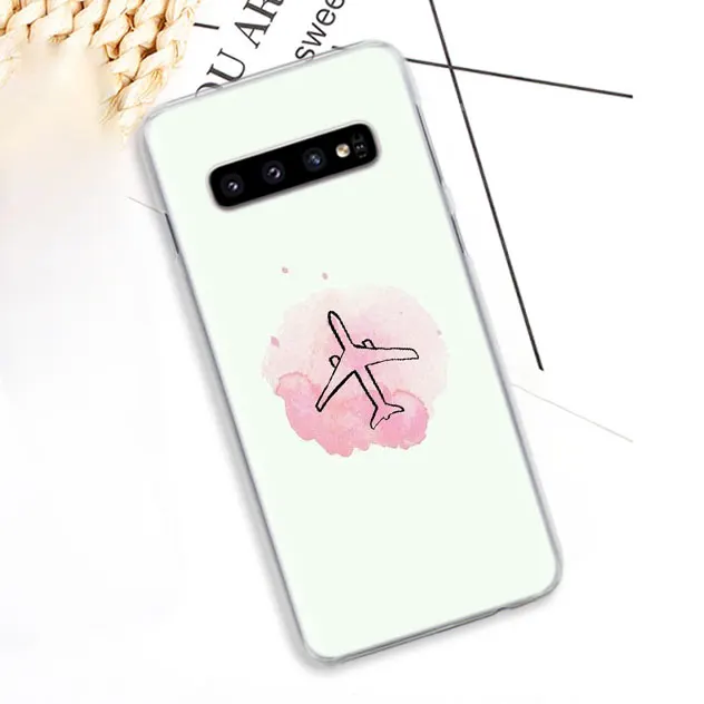 06 Карта мира план путешествий Чехол для телефона samsung Galaxy S10e S10 Plus S8 S9 Plus S7 Edge Note 10 Plus A40 A50 A70 M20 чехол - Цвет: 06