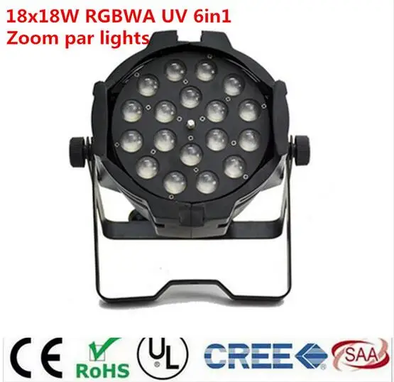 Светодиодный светильник RGBWA 18 х18 Вт УФ 6 в 1|effect light|led effect lightlight dj dmx |