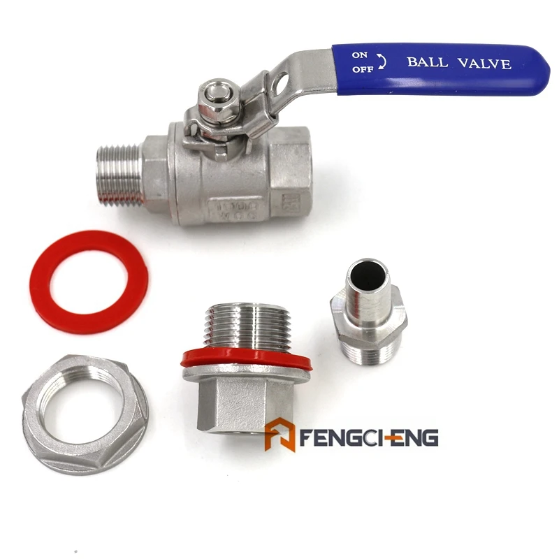 Weldless 304 SS шаровой клапан со шлангом подходящие для пивоварни оборудование