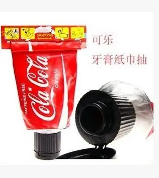 Cola Креативная Зубная паста Форма держатель для салфеток Бытовая коробка для салфеток Водонепроницаемая бумажная коробка для полотенец Мультфильм туалетной ткани рулон крышки - Цвет: Cola