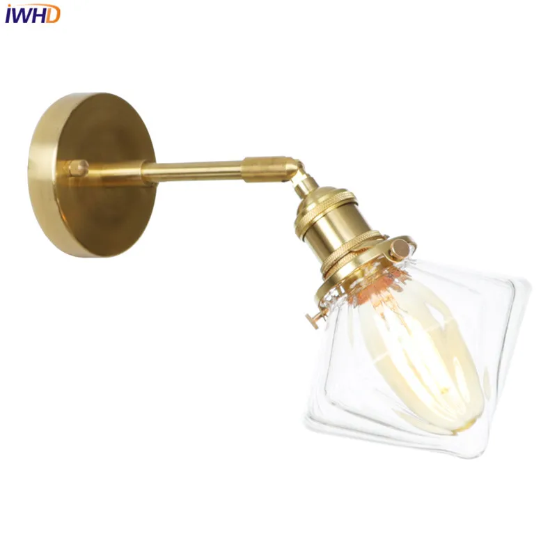 IWHD медный скандинавский светодиодный настенный современная лампа Wandlamp светодиодный светильник для спальни настенный светильник Industiral туалетный светильник аппликация Мураль светильник