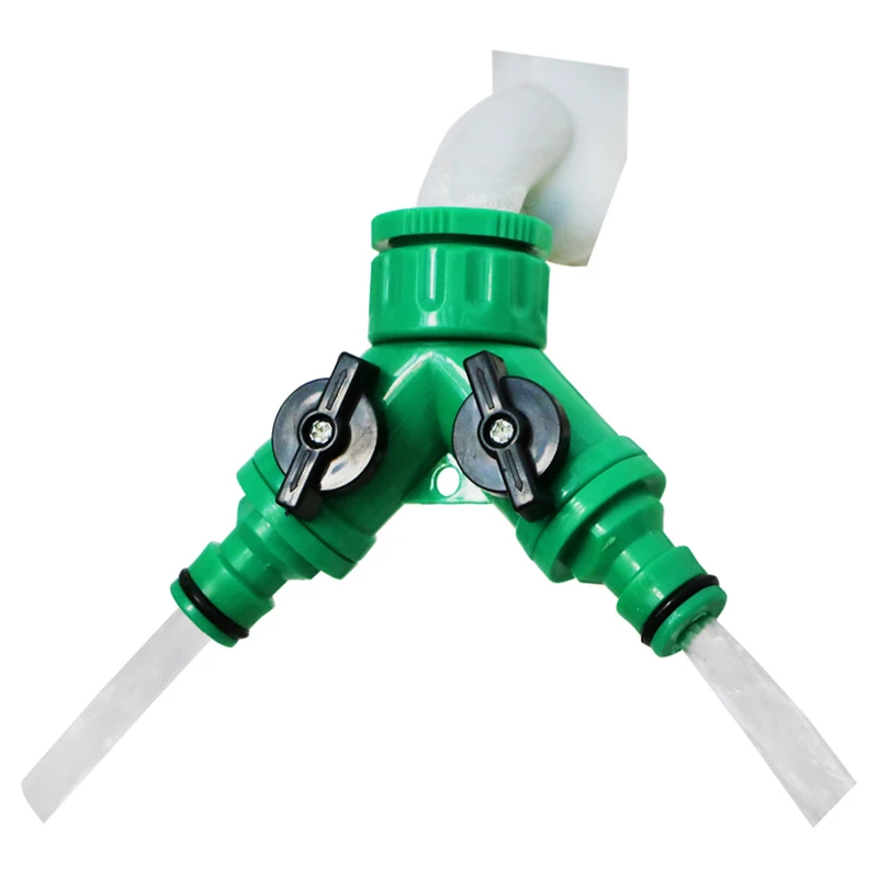 Соединитель для крана стиральной машины с двойным интерфейсом для автоматического полива сада Drip Irrigation Family Garden с шунтом.