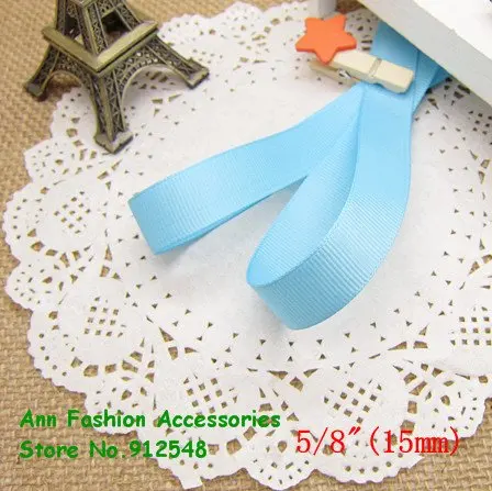 

Free shipping/Wholesale 5/8" (15mm) water blue Solid Grosgrain Ribbon,lwd1504