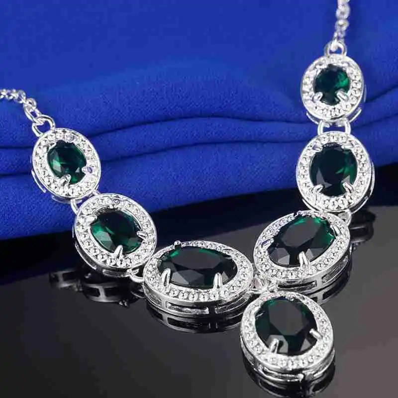 

BRACELET RING Pendant necklace Earrings Thick set of new fashion color treasure set of beautiful U.S. Luxury Girls
