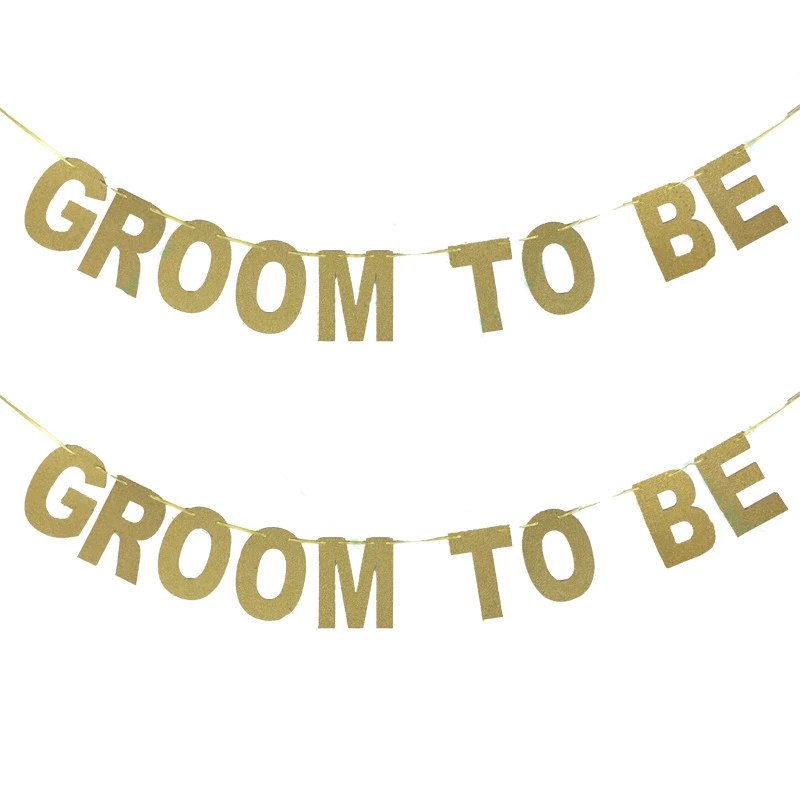 Свадебные украшения жениха 1 комплект весело надпись "Groom to be" Гирлянда для мальчишник бакалавр декорации на свадьбу, Вечеринку Свадебные Душ Поставки, Q