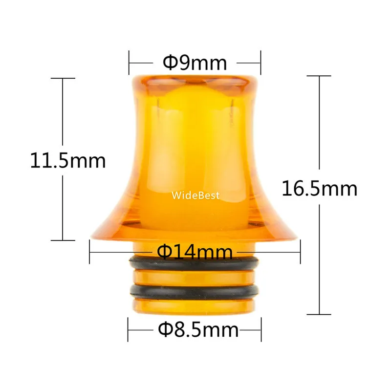 9 мм полированный Ultem эпоксидный 510 MTL капельный наконечник для Merlin Nano MTL/VapeFly elic