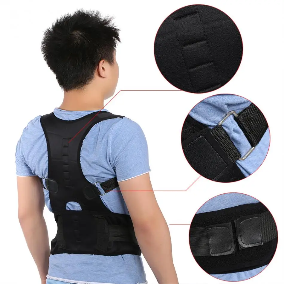 Корсет для взрослых с магнитной терапией поддерживающий пояс на спине корректор