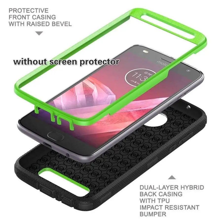 YUMQUA чехол для Motorola Moto Z2 Play/Z2 Force Case Shock Adsording Hybrid Прочный ударопрочный защитный motorola