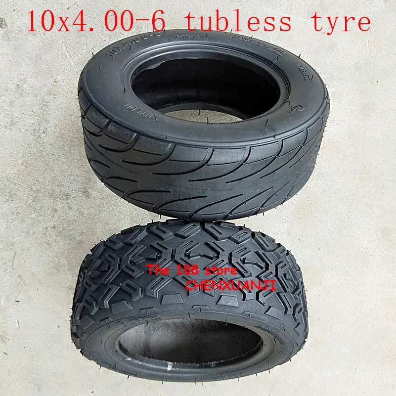 

Free shipping10X4.00-6 10*4.00-6 Tire Tubeless Vacuum Tyre For Harley Electric Citycoco Scooter Go karts ATV Quad bike OFF-Road