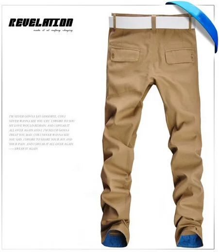 2015 Hot sale men's casual cotton pants Slim Fit Straight Style high quality fashion new design 9 colors size 29~34 | Мужская одежда