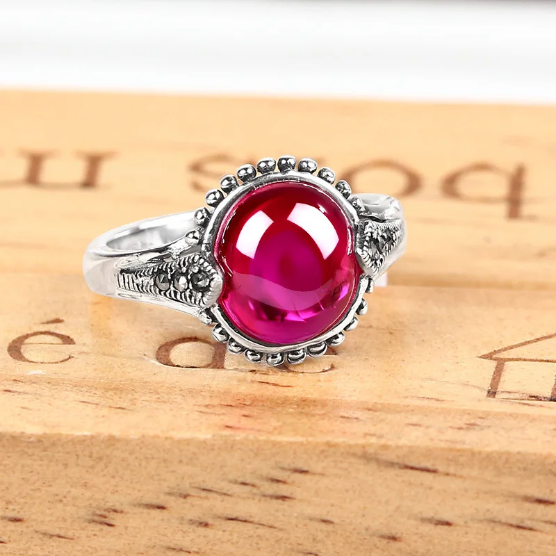 Модные рубиновое кольцо очарование Для женщин вечерние указательный палец