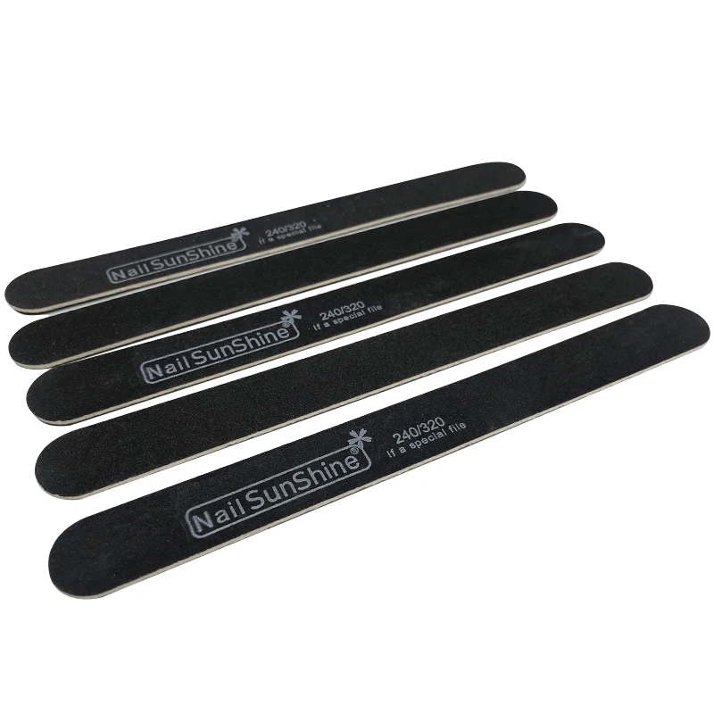50pcs Nail File Sanding Buffer Block 240/320 Sandpaper Pedicure Manicure Buffing Polish Black Tool Lime a Ongle Professional