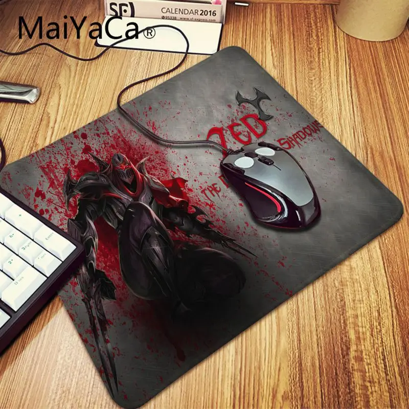 Maiyaca League of Legends Zed Противоскользящий прочный резиновый игровой коврик для мыши