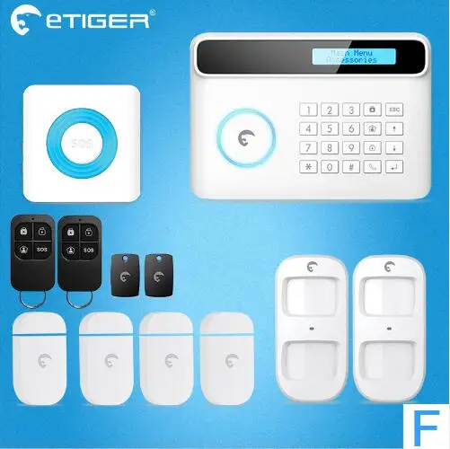 Wireless Etiger S4 GSM PSTN Alarm Security System Home Smart Alarm System With App Real-time Remote monitoring