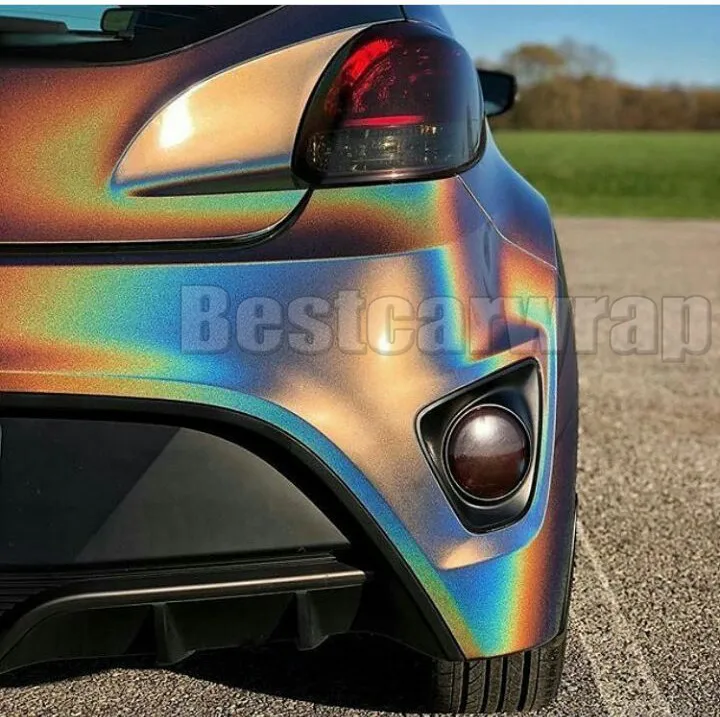 Серебряная Psychedelic виниловая пленка с откидной крышкой для автомобиля воздушным