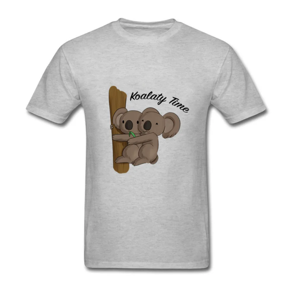 2018 Новый дизайн Мужская футболка Koala Time крутые футболки с принтом вырез лодочкой