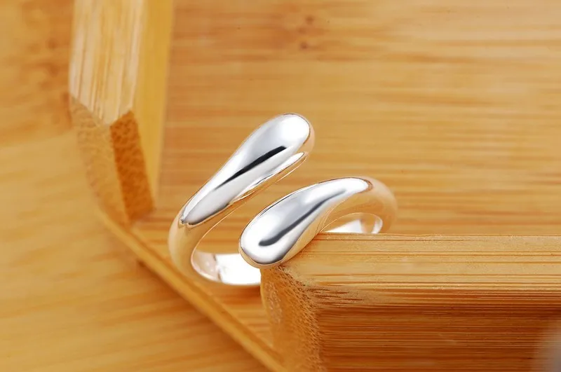 Оригинальное кольцо из стерлингового серебра 925 пробы Размер регулируемые капли
