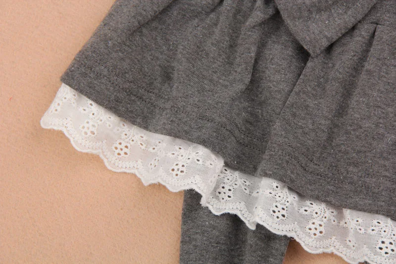 Осень 2019 детская одежда леггинсы для девочек юбка-брюки с милым бантом кружевная