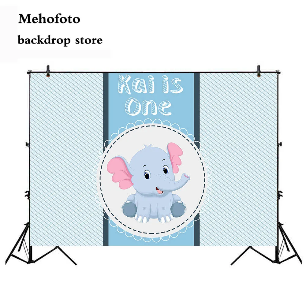 Фон с изображением слона для фотостудии синий фон фотосъемки новорожденных