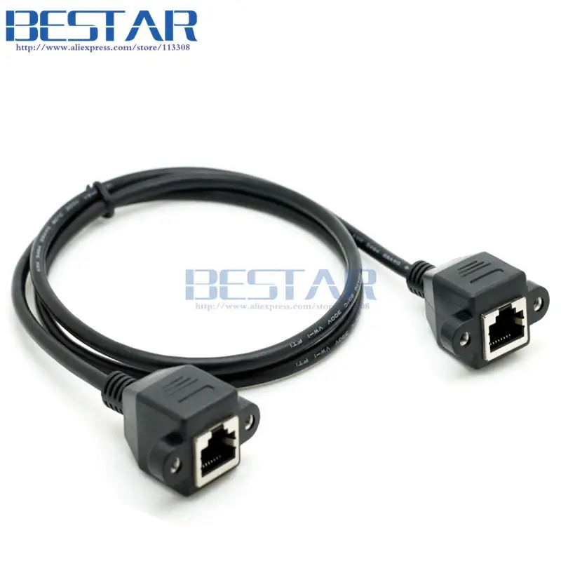 RJ45 8P8C Cat 6 Cat6 CAT5 женский Lan Ethernet Сетевой удлинитель кабель 30 см 1FT экран подключен к