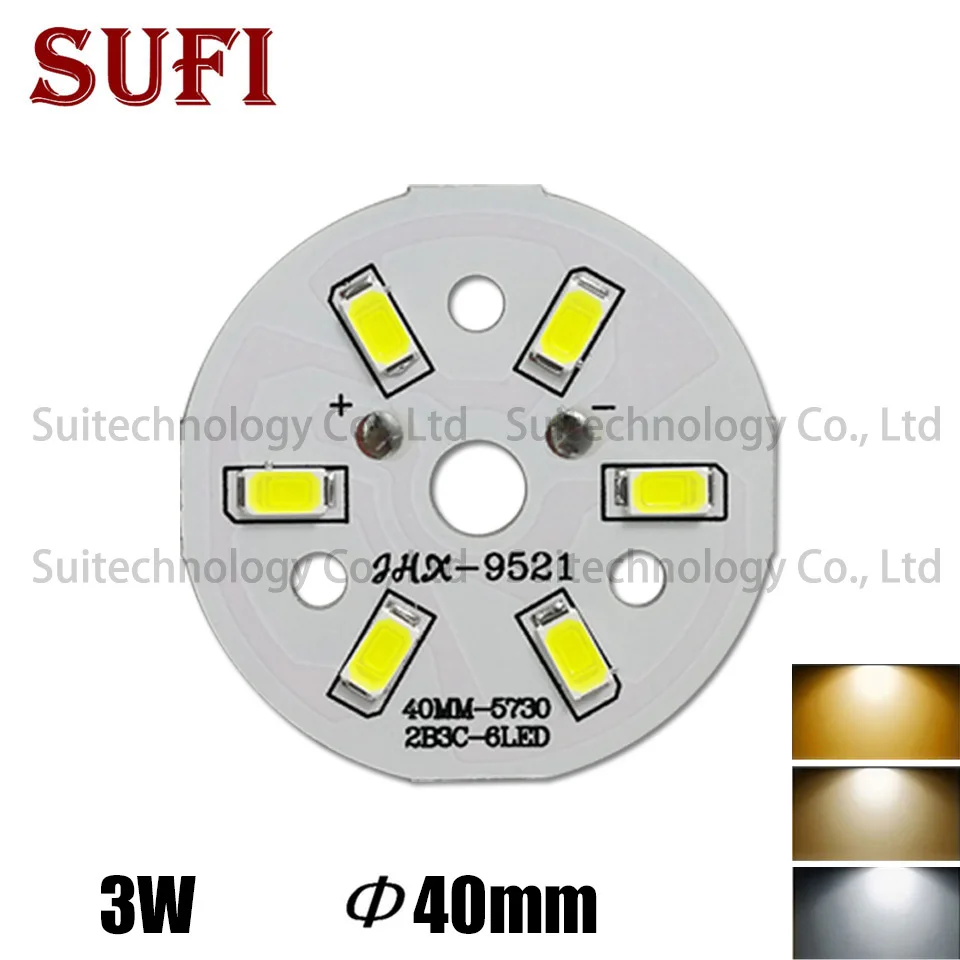 Светодиодный светильник SMD5730 10 шт. 3 Вт Круглый светодиодный потолочный теплый