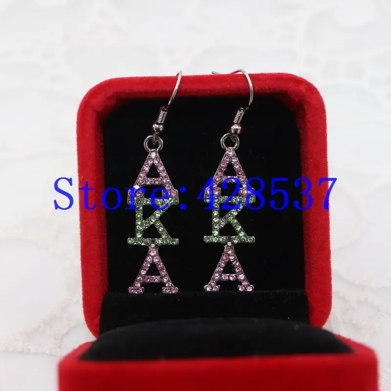 Бесплатная доставка Модные Греческие Стразы Alpha Kapa греческие розовые