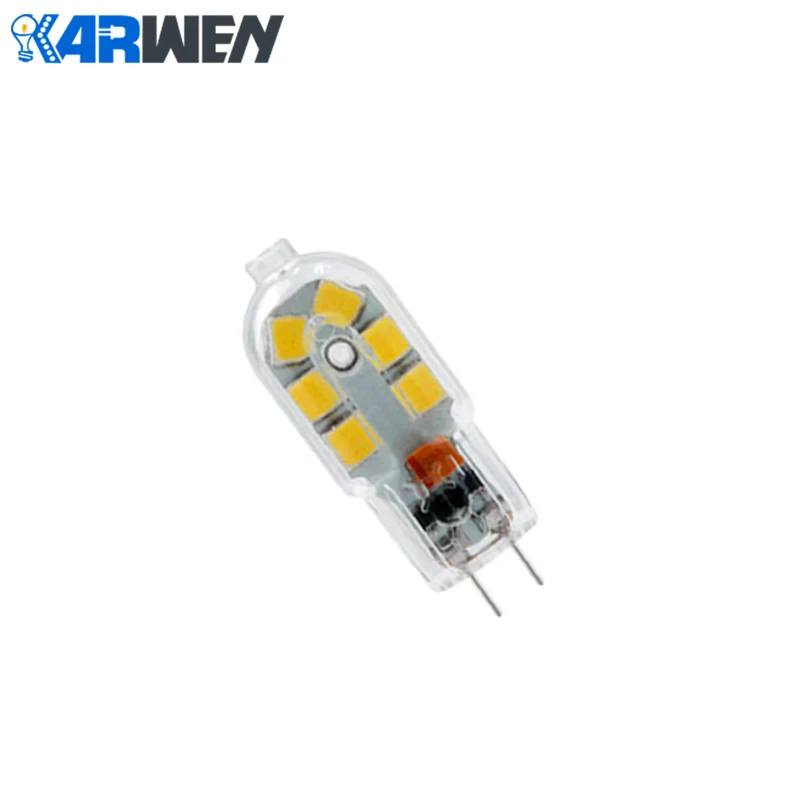 KARWEN, 10 шт./лот, лампада, светодиодный G4 лампа, прозрачная/молочная крышка, переменный ток, 220 В, постоянный ток, 12 В, 2 Вт, SMD2835, светодиодный светильник G4, мини, ультра яркая люстра - Испускаемый цвет: G4 Clear Cover