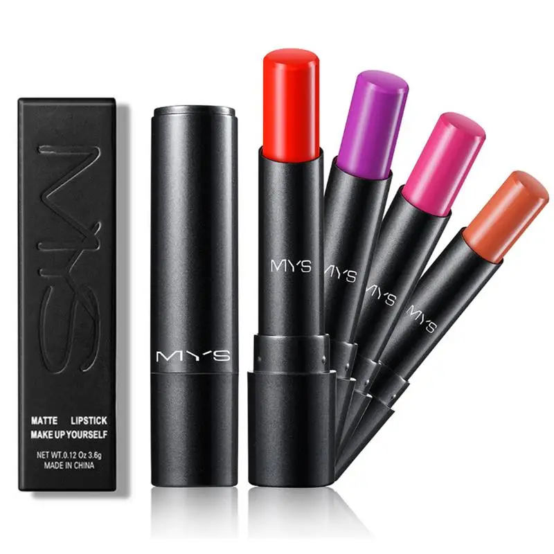 Матовая помада MYS Brand Beauty долговечная косметика для губ блеск макияж Красная