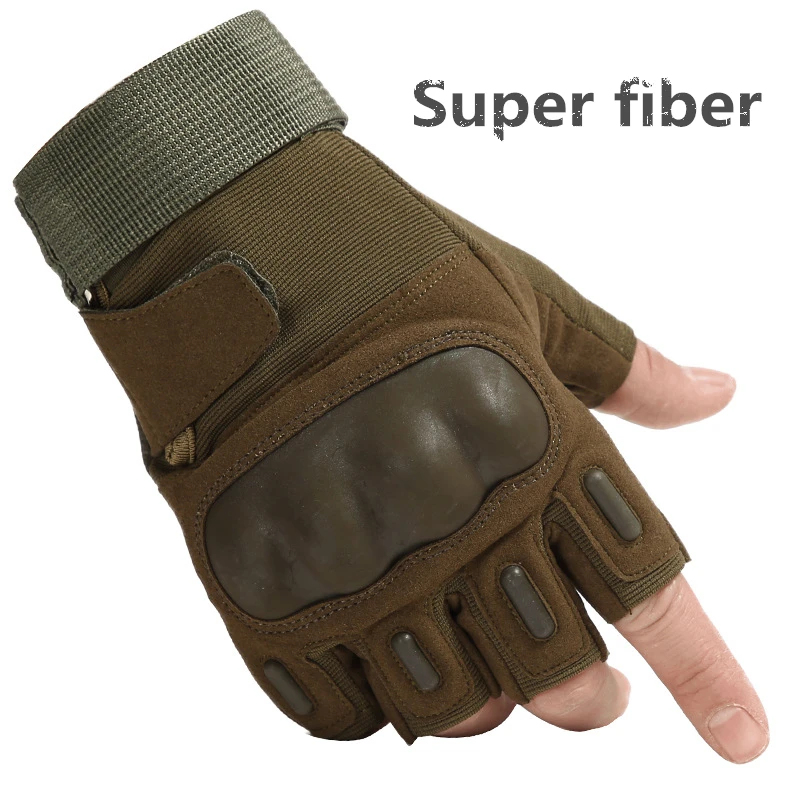 Хаки hiking Mountaineering gloves Outdoor camping hunting shooting Special forces tactical military training soft shell gloves - Цвет: Хаки