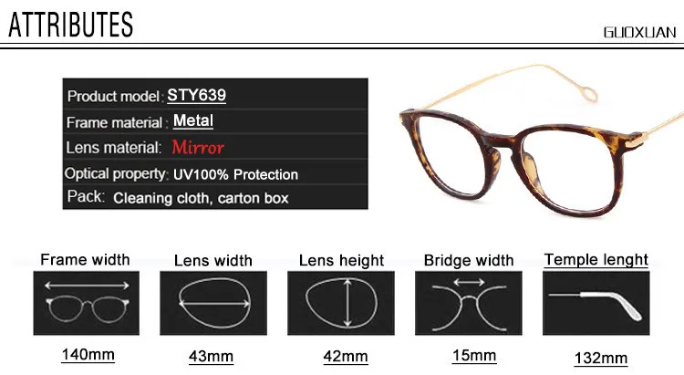 STORY oculos Glasses Watch TV Computer Eyeglasses Frame For Women&ampMen Alloy Gold 4 Colors de grau Without Degree | Аксессуары для