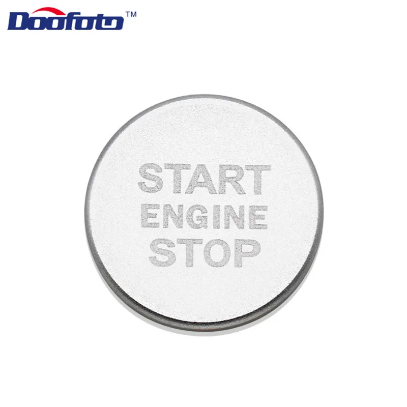 Button Cover Silver Doofoto кнопка запуска и остановки двигателя автомобиля крышка системы автомобиля Стайлинг кольцо для наклеивания для Audi Q5 8R A4 B9 A6 A7 C7 авто Круг Аксессуары - Название цвета: Button Cover Silver