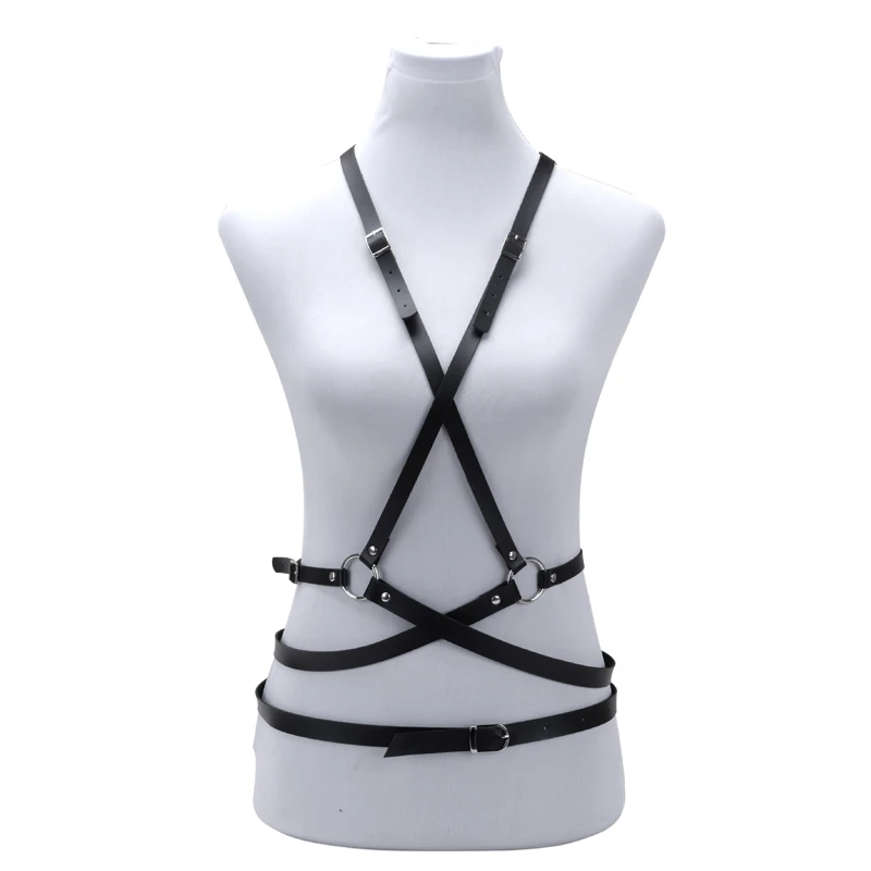 

The New Black PU Leather Lady Sexy Strap Girdle Decorative Women Belt for Shirt Dress Female Bondage Accessories Harness Belt