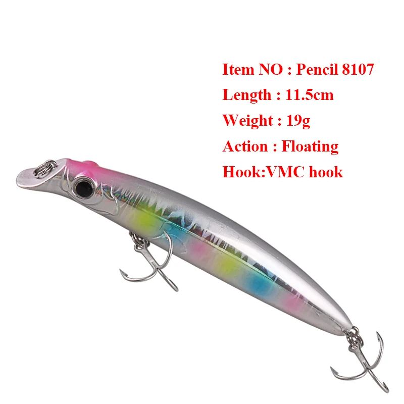 

Smart 19g/115mm Minnow Lures Floating 0.6m Artificial Bait with VMC Hook Iscas Artificiais Para Pesca Wobbler Leurre