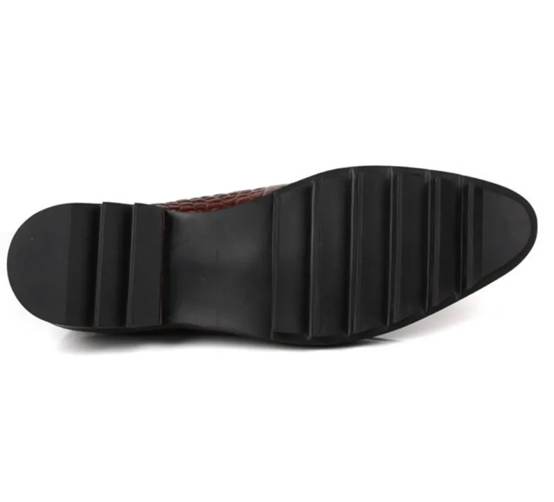 Туфли мужские под крокодиловую кожу платформа натуральная кожа классические для