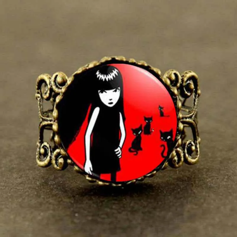 Женское Винтажное кольцо в стиле стимпанк эмо из бронзовой стали|ring bronze|emo ringsilver