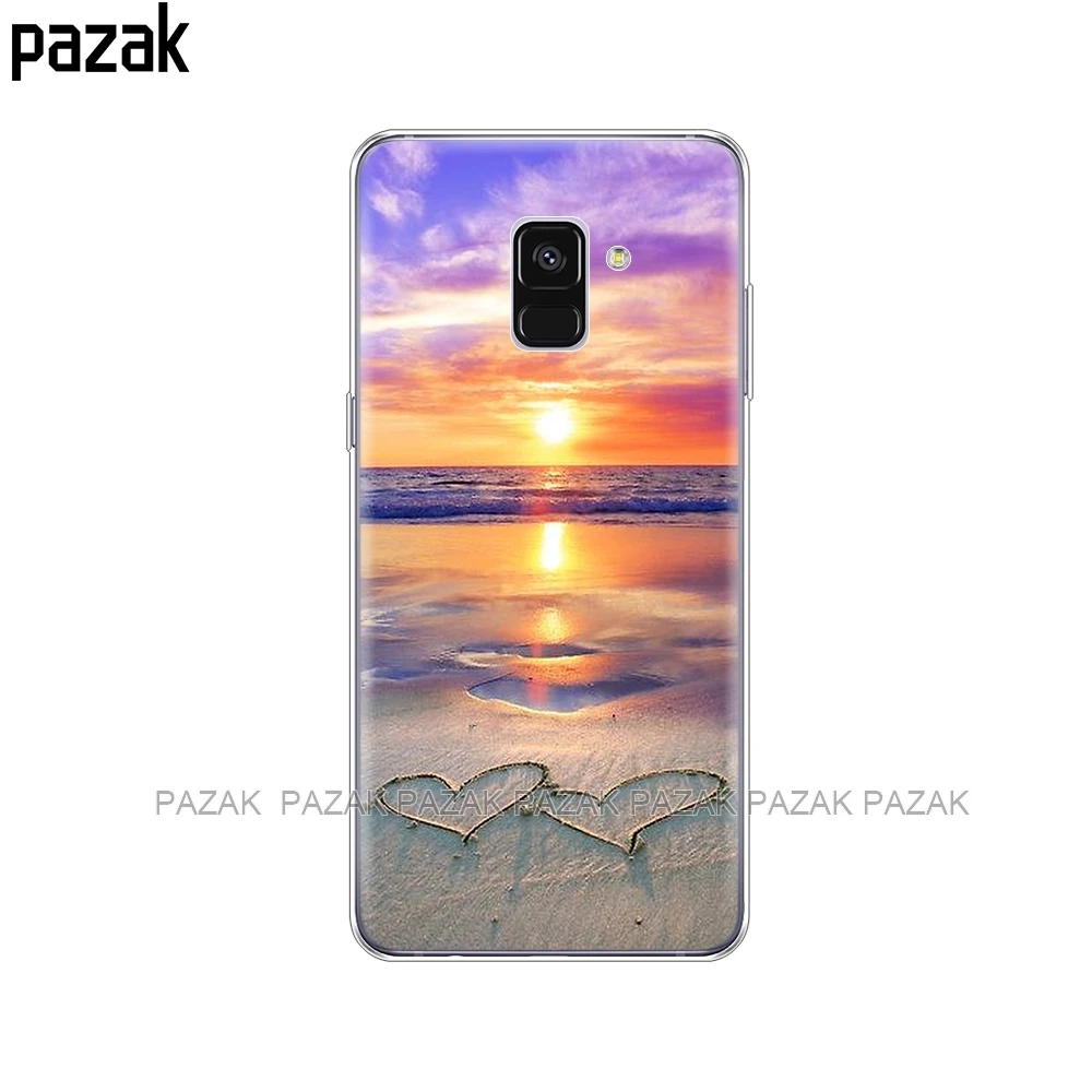Силиконовый чехол для телефона Samsung Galaxy A6 A8 2018 A3 A310 A5 A510 A7 2016 2017 серфинг закат море |