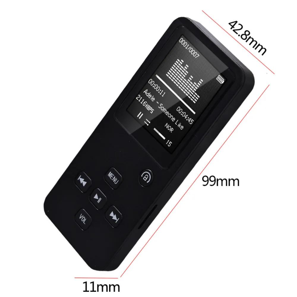 Bluetooth MP4 плеер 4 8 16 32 Гб Поддержка TF карты FM Электронная книга ПЕДО метр Часы Портативный 1,8 ''экран динамик HiFi Звук MP3 плеер