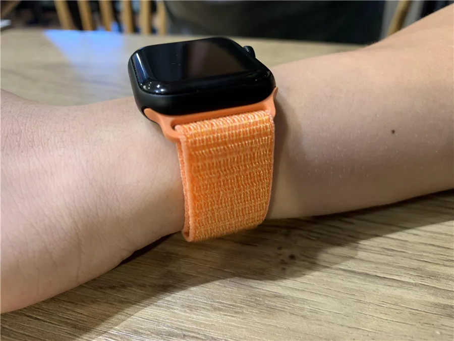 Классический лямка из нейлоновой ткани для наручных часов Apple Watch Series 4/3/2/1 влагостойкий ремешок для часов 40-44 мм ремень для наручных часов iWatch 38 42 мм Длина браслета